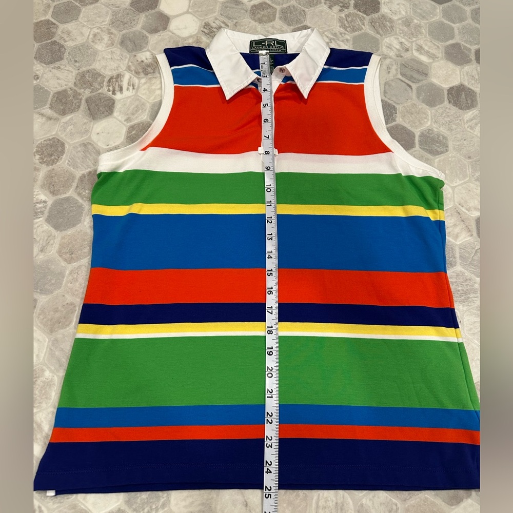 Women’s vintage LRL Lauren Active Ralph Lauren striped tank - Picture 3 of 8